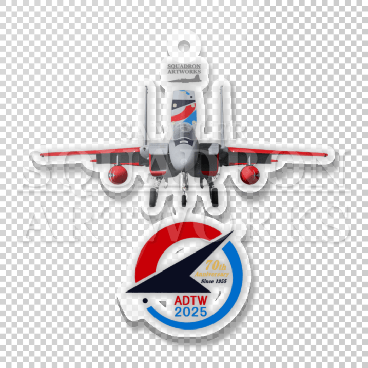 アクリルキーホルダー　F-15J　イーグル　飛行開発実験団　創設70周年記念　2025　Front View