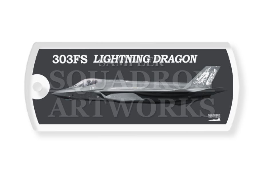 ドッグタグキーホルダー　F-35A　LightningⅡ　第303飛行隊　2026　LIGHTNING DRAGON　“59-8746”