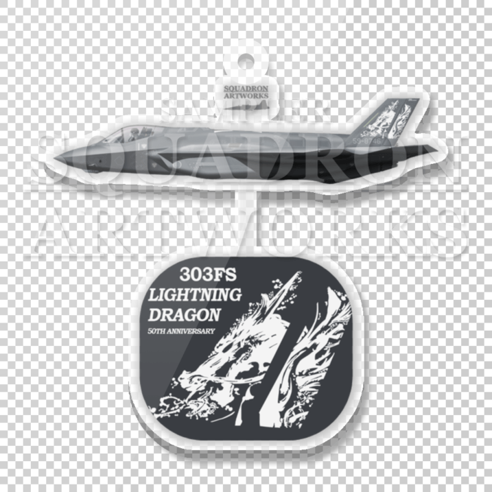 アクリルキーホルダー　F-35A　LightningⅡ　第303飛行隊　2026　LIGHTNING DRAGON　“59-8746”
