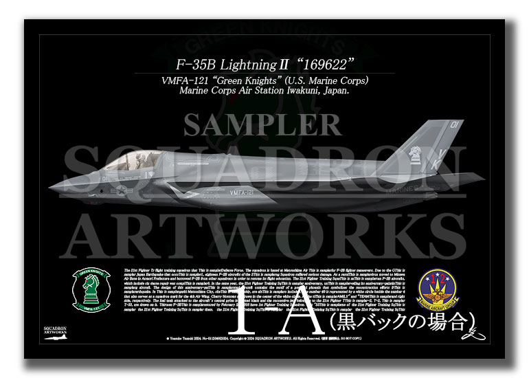F-35B LightningⅡ VMFA-121 Green Knights “169622” (A4 Size Print