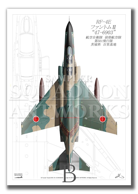 Top view 縦向き” RF-4E ファントムⅡ“47-6903” 1961-2020 記念塗装機