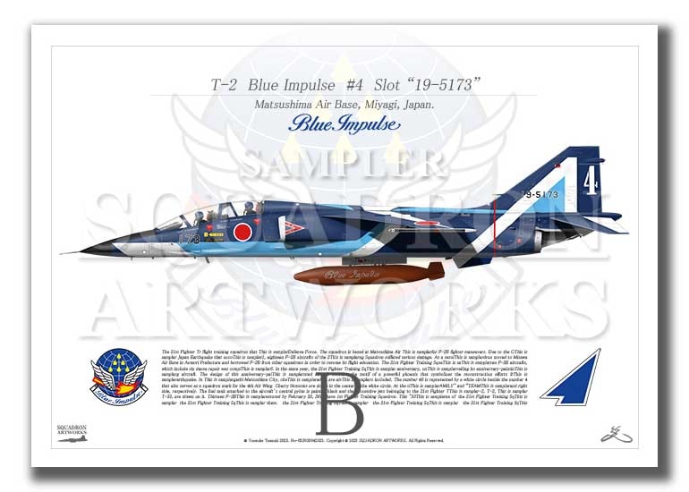 T-2 ブルーインパルス 4番機 “19-5173” （A3サイズ Prints