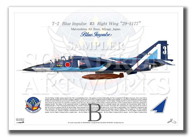 T-2 ブルーインパルス 3番機 “29-5177” （A4サイズ Prints