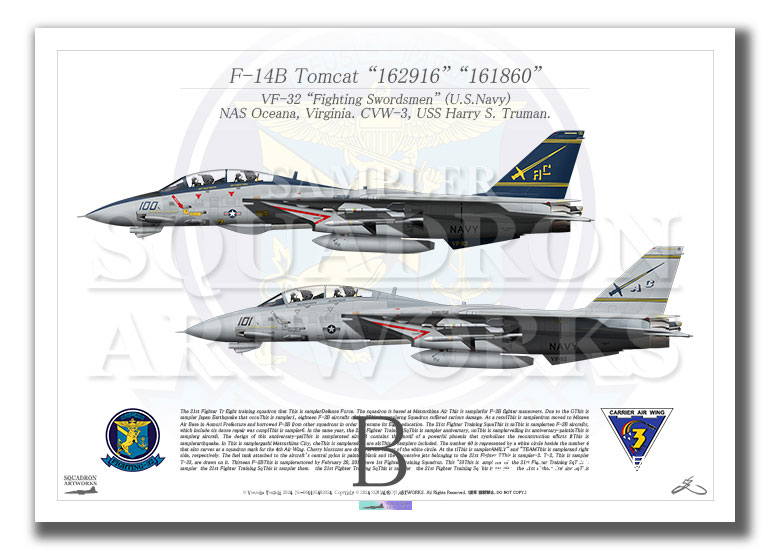 F-14B Tomcat VF-32 Fighting Swordsmen 2005 Showbird ＃100 #101 2機