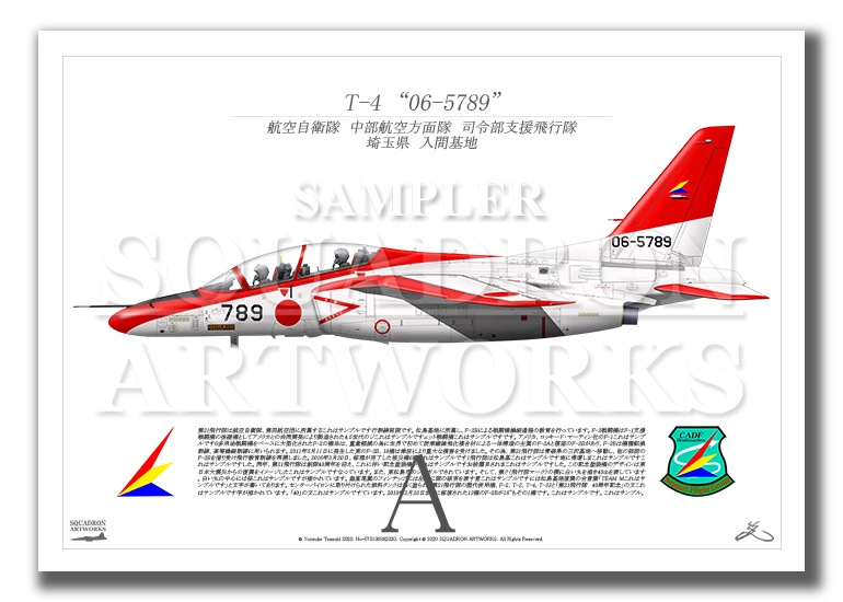 T-4 司令部支援飛行隊 “06-5789” （A4サイズ Prints)」アビエーション