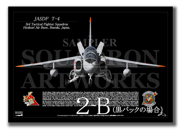「JASDF T-4 航空自衛隊 第3飛行隊 百里基地 (A3 Size Print)」アビエーションプリント制作｜SQUADRON ARTWORKS