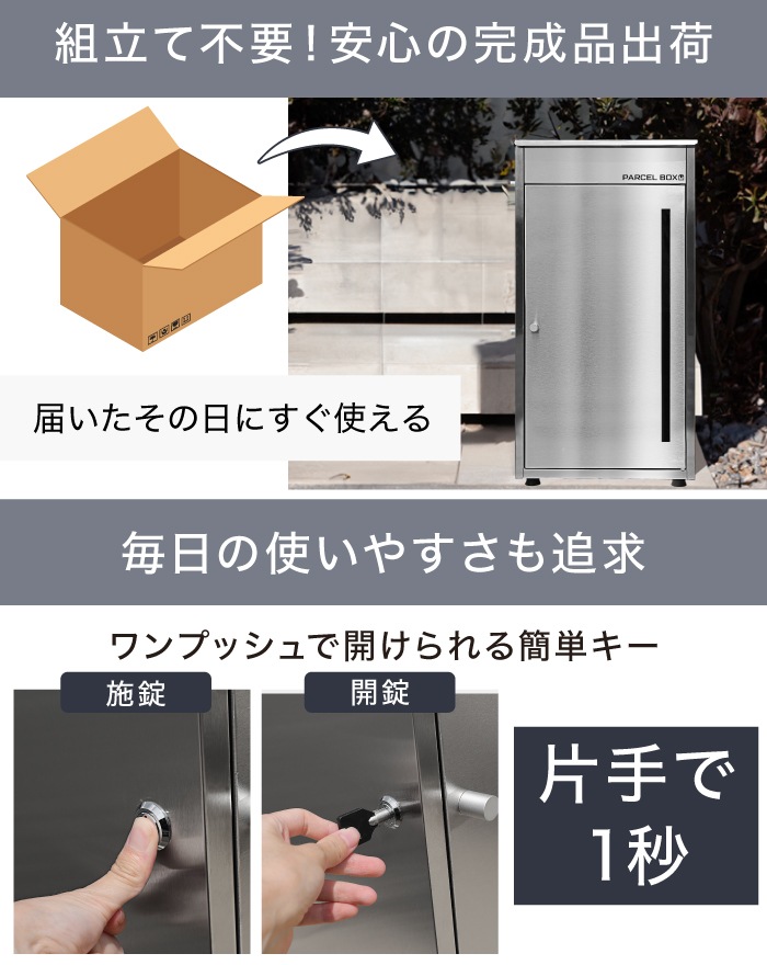asettenai? アセッテナイ？ギフトボックス 2個セット未開封 複数投函 × 100% ステンレス】 2026モデル 宅配ボックス ステンレス