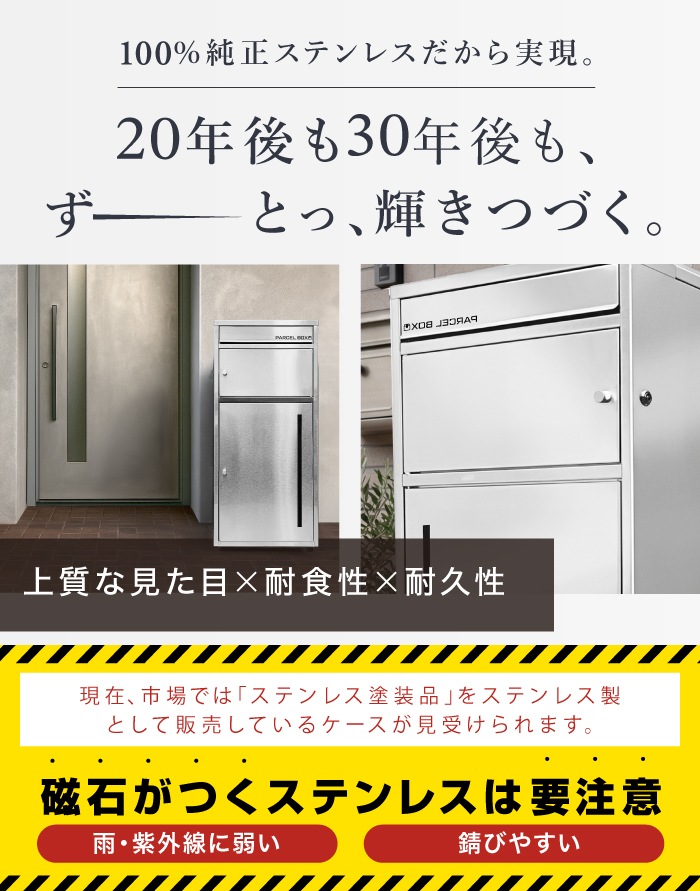 複数投函 × ポスト一体型】 2026モデル 宅配ボックス ステンレス