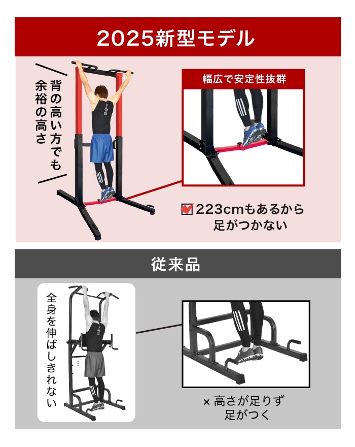 折りたたみ ぶら下がり健康器 【高さ223cm】折り畳み おりたたみ