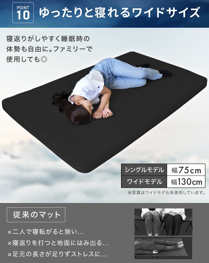 電動 インフレーターマット 電動ポンプ内蔵 厚手10CM キャンプ