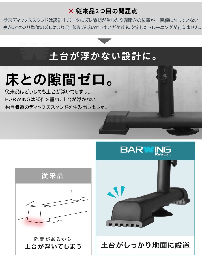 ディップススタンド 耐荷重200kg ディップスバー 折りたたみ