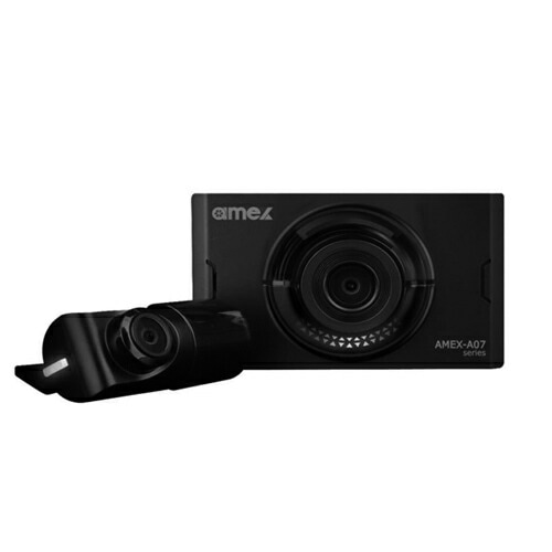 ドライブレコーダー前後カメラfullHD200万画素 AMEX-A07W 黒 ドライブレコーダー前後カメラfullHD200万画素 AMEX-A07W 黒