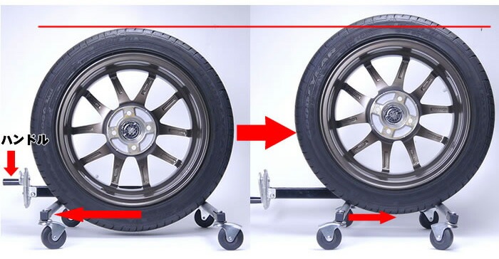 【送料無料】EM-239 エマーソン　タイヤリフター クルピタ丸 ニューレイトン タイヤ交換 らくらく交換 高低調整可 かんたん取付/取外 【送料無料】