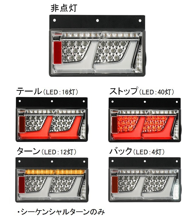 日野 大型 トラック 純正 LED テールランプ 左右 小糸製作所 koito