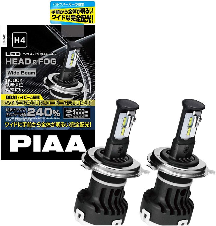 LEH140 PIAA LED ヘッドライト・フォグランプ用 LEDバルブ 6000K