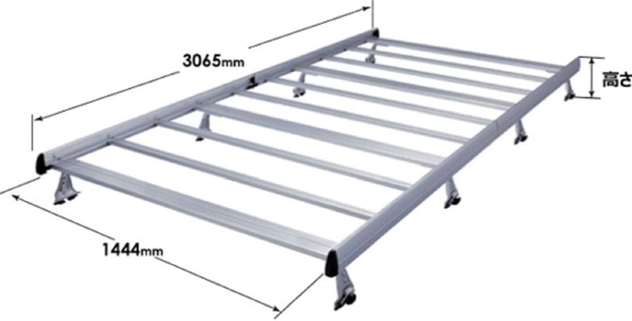 ハイエース アルミ製ルーフキャリア アルミ製ルーフキャリア ナカオ