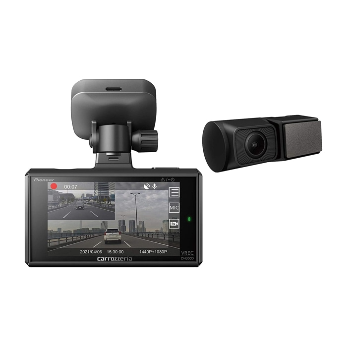 VREC-DH300D カロッツェリア 前後2カメラ ドライブレコーダー フロント370万画素(リア約200万画素) 3インチ液晶 ドラレコ 【送料無料】
