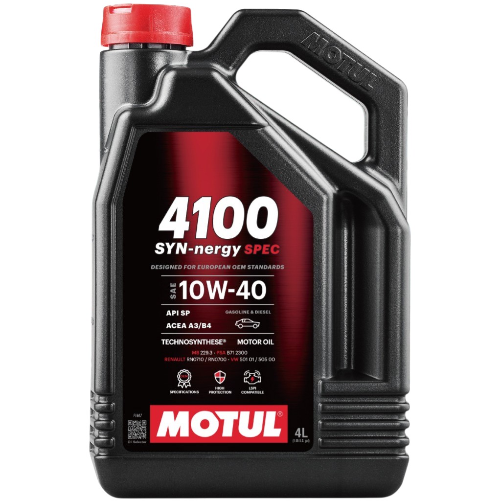 113910 MOTUL (モチュール) 4100 SYN-NERGY SPEC 10W40 4L 新商品 部分合成  旧107720 【送料無料】