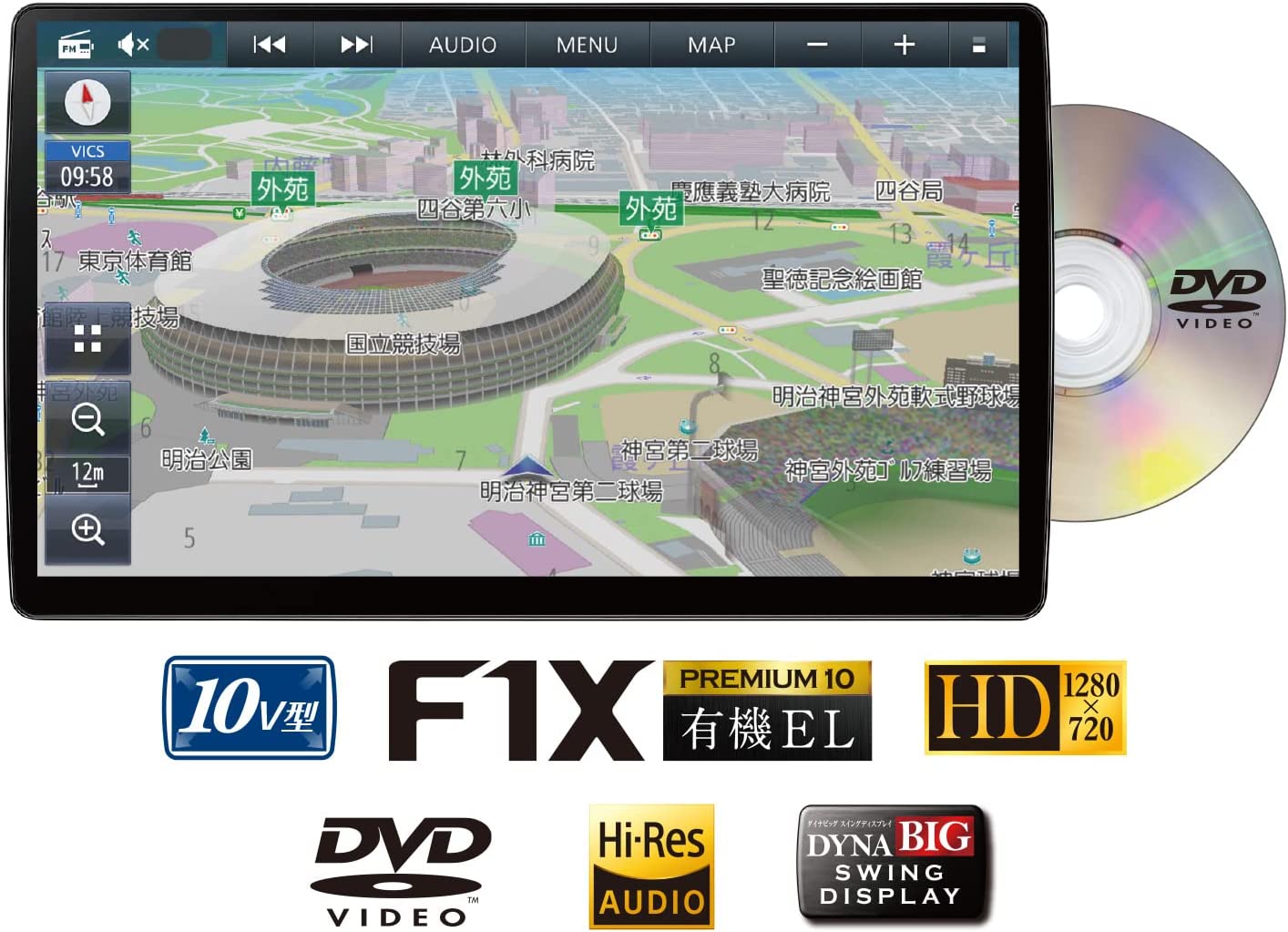 Panasonic Bluetooth内蔵 恋しく フルセグ HDMI DVD カーナビ 