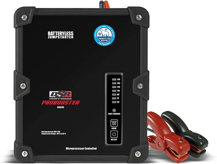 DSR109 SCHUMACHER(シューマッハ) ウルトラキャパシタ搭載ジャンプスターター プロブースター 800A 【送料無料】