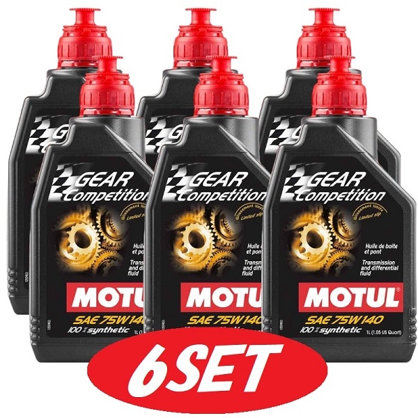 【お得な6本セット】105779 MOTUL (モチュール) GEAR COMPETITION ギア コンペティション 75W140 100%化学合成ギアオイル 1L 【送料無料】