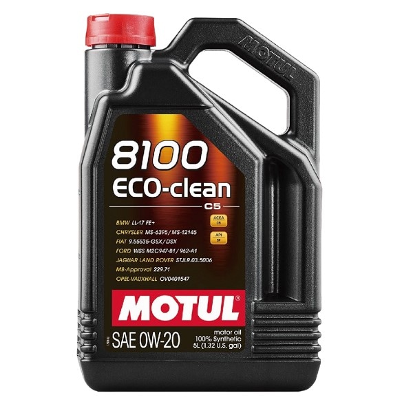 113233 MOTUL (モチュール) 8100 ECO-Clean (エコクリーン) 0W20 5L 100％化学合成 エンジンオイル BMW MERCEDES BENZ 省燃費性能 【送料無料】