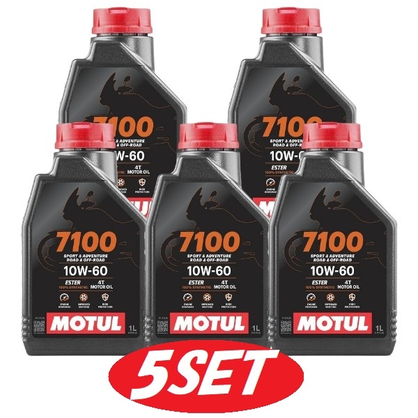 【お得な5本セット】112899 MOTUL (モチュール) 【新商品】 7100 4T MA2 10W60 1L バイク用100%化学合成オイル エンジンオイル 104548 【送料無料】