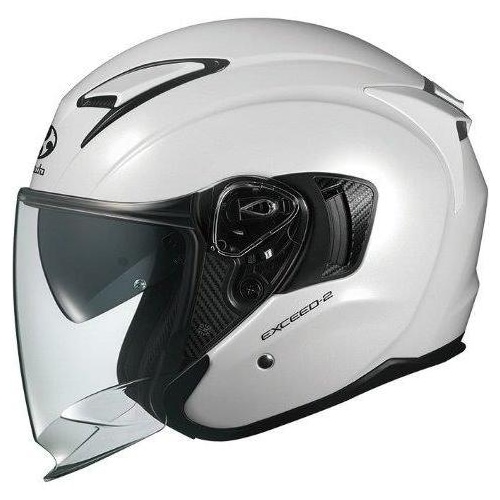 【パールホワイト】XLサイズ エクシード2 OGKカブト オープンフェイス ヘルメット バイク用 EXCEED 2 OGK kabuto 【送料無料】