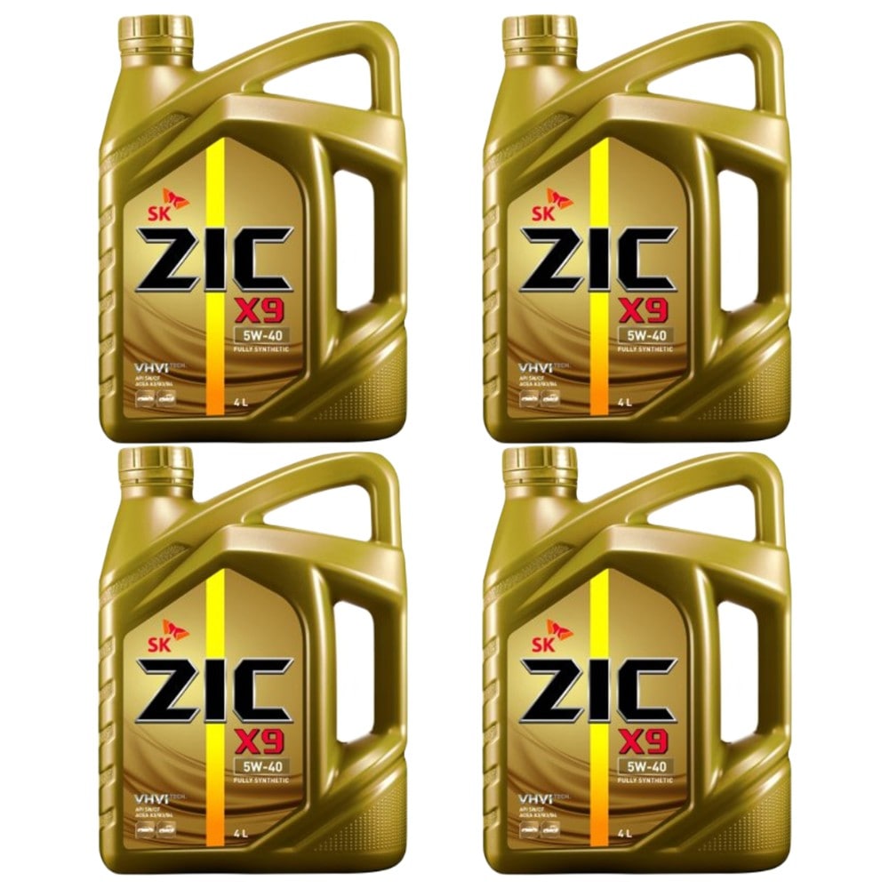【4L×4本セット】SK ZIC 5W-40 X9 エンジンオイル ACEA:A3/B3,A3/B4 全合成油 VHVI(Group3) 1310018 5W40 【送料無料】