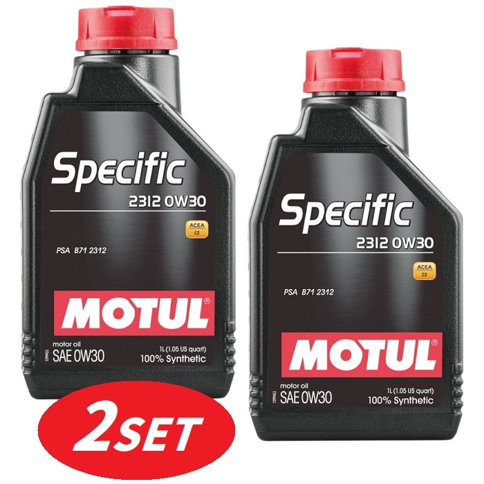 【お得な2本セット】106413 MOTUL (モチュール) SPECIFIC 2312 0W30 1L スペシフィック 100％化学合成 プジョー シトロエン DS ディーゼル用 エンジンオイル [正規品] 【送料無料】