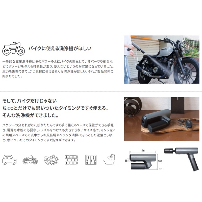SWU-201-BK SPICERR ポケッタブル高圧洗浄機 ブラック スパイサー サインハウス 00083043 【送料無料】