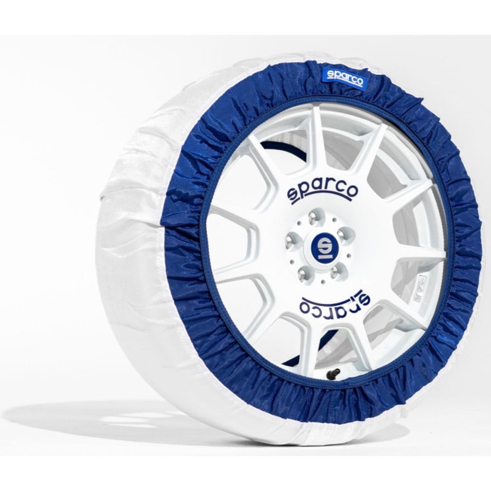 CCD-SPT626 Sparco スパルコ スノーソックス 布製タイヤチェーン EVOモデルホワイト XSサイズ 適合表あり 【送料無料】