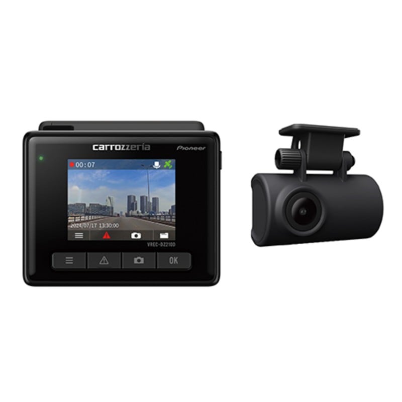 VREC-DZ210D-D カロッツェリア 前後2カメラ ドライブレコーダー 前後200万画素 フルHD GPS 直結電源コード付き ギボシ端子 【送料無料】