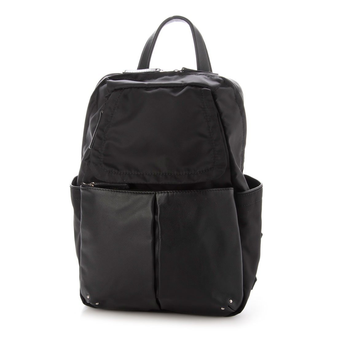 ナイロン×レザーコンビシリーズ　前ポケットミニリュックサック