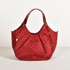 ドット柄ジャガードエナメルアクセント 2WAYトート