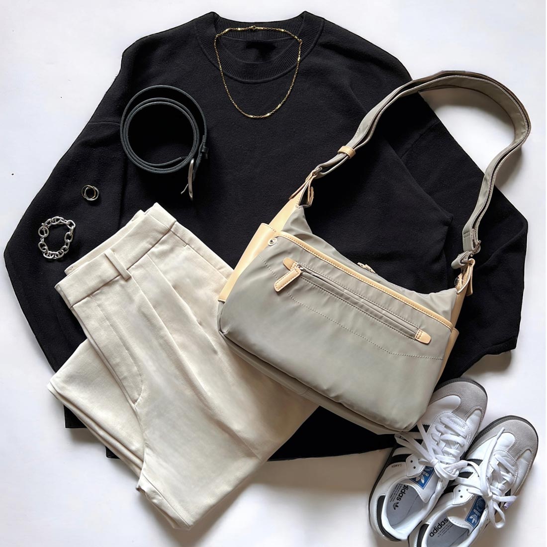 【ムック本掲載】【ナイロンタフタ×リサイクルレザー】デイリーショルダー Sサイズ