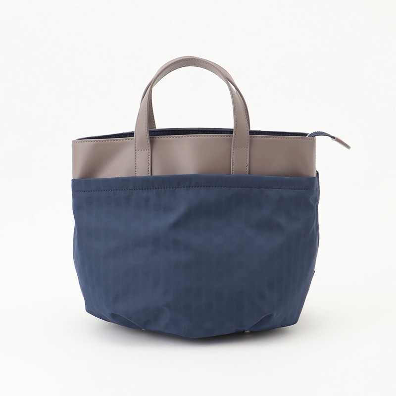 はっ水ドットジャカード リサイクルレザーコンビ 2wayトートバッグ