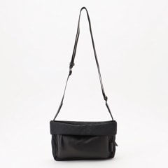 はっ水ドットジャカード リサイクルレザーコンビ ショルダー