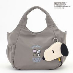 SNOOPYデザイン ギャザー2wayミニトート