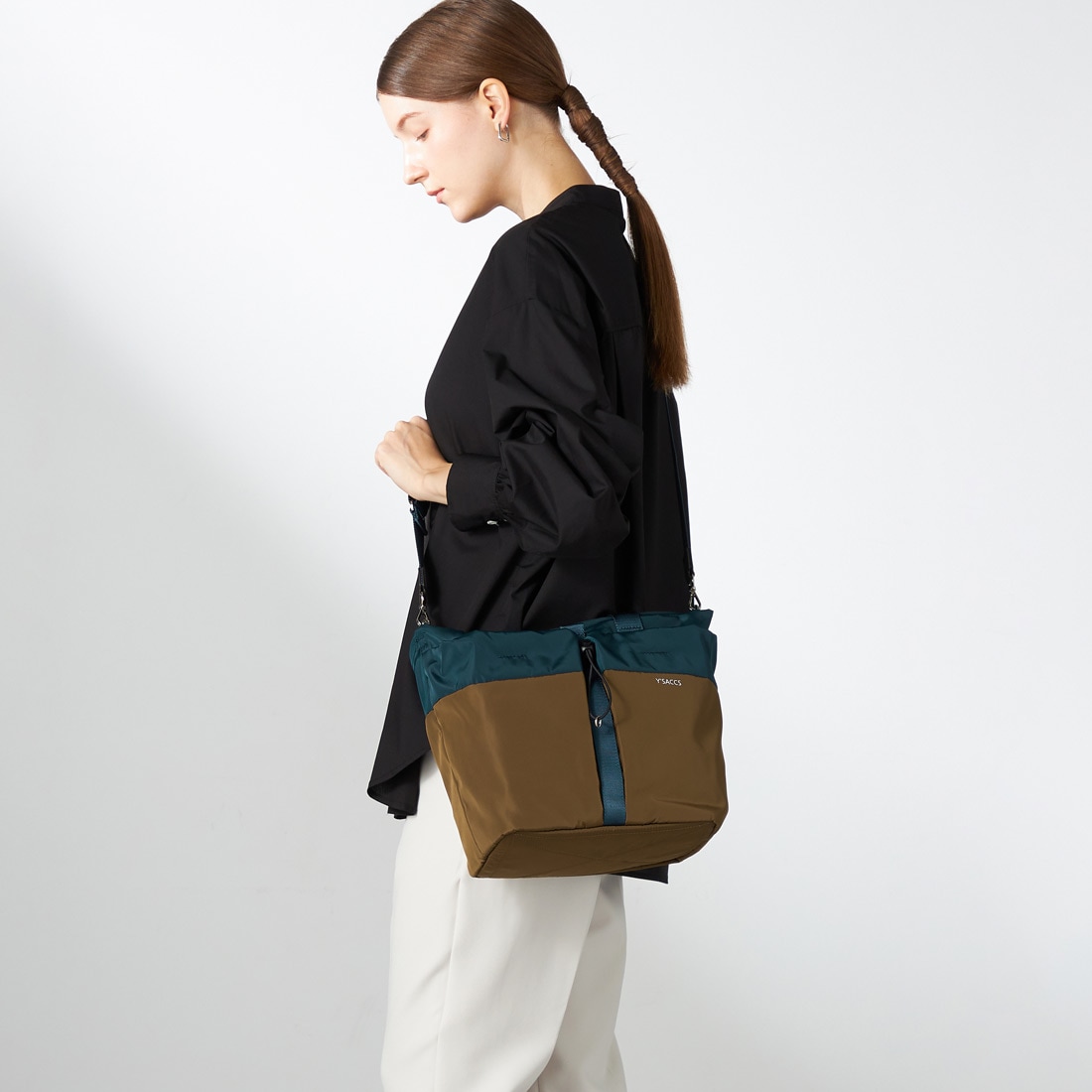 ドローストリング コンビカラー2WAYトート