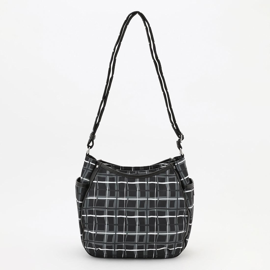 ドローイングチェックショルダーバッグ