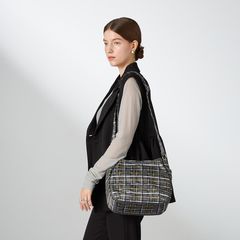 【WEB限定カラー】ドローイングチェックショルダーバッグ