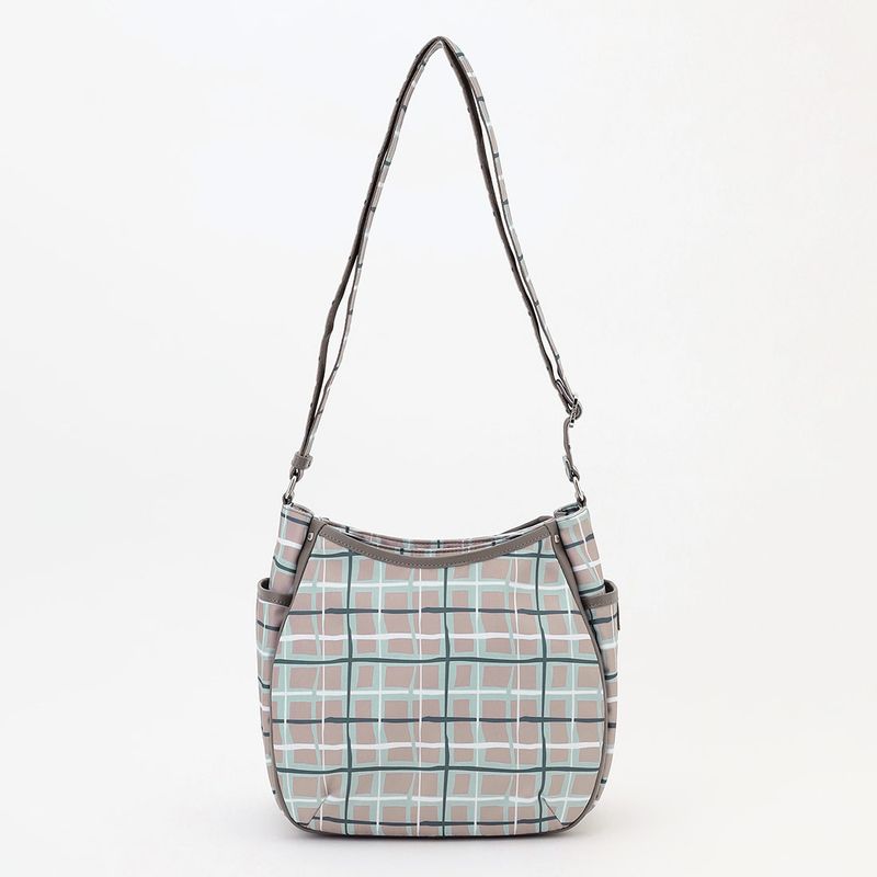 ドローイングチェックショルダーバッグ