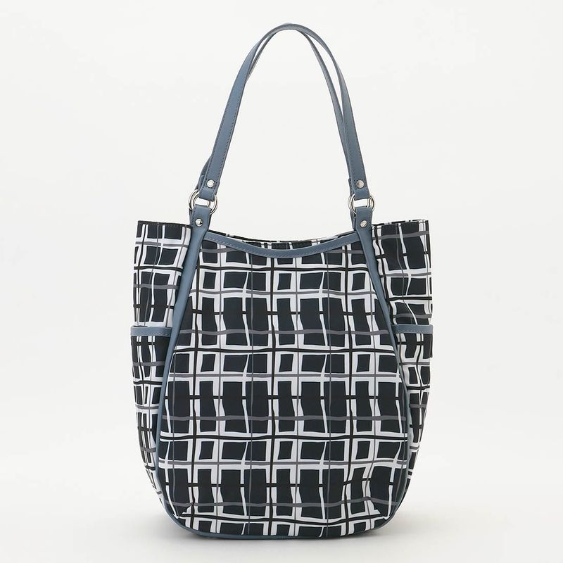 ドローイングチェックトートバッグ