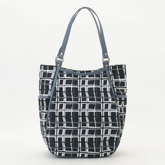 ドローイングチェックトートバッグ