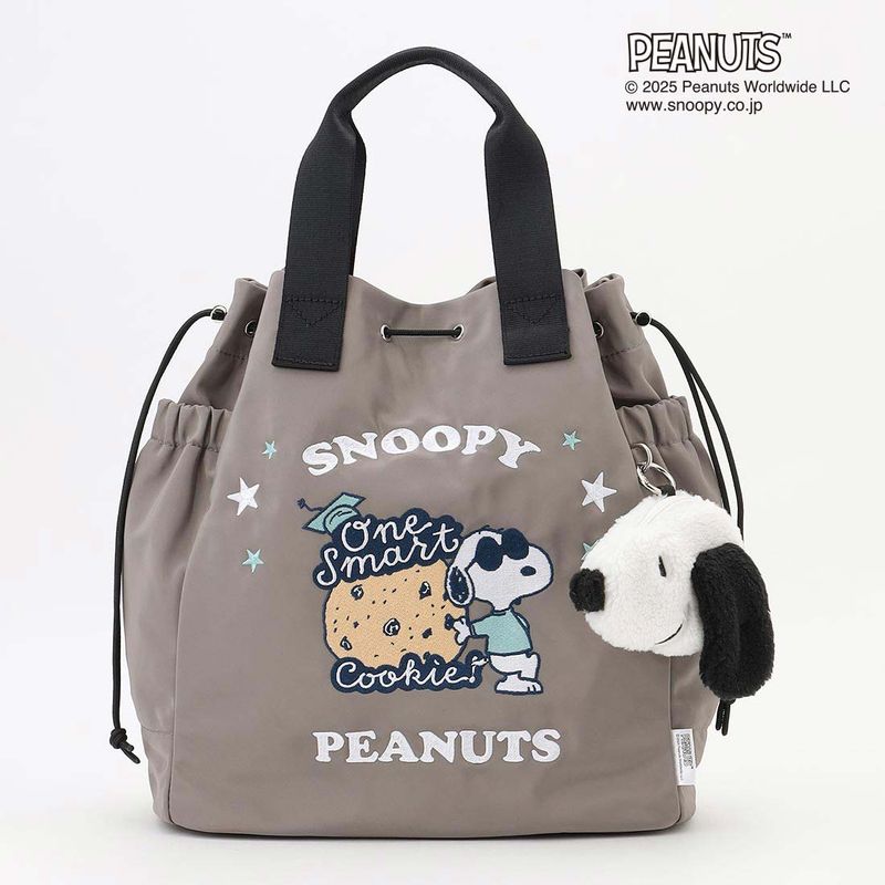 SNOOPYデザイン 2way巾着トート(クッキー)