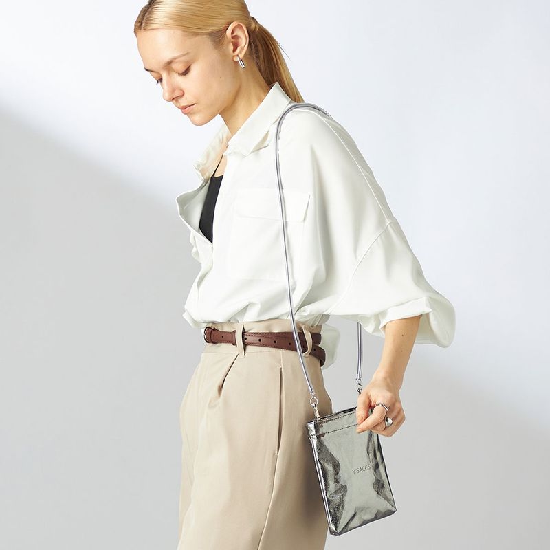 PVCメタリックショルダーバッグ