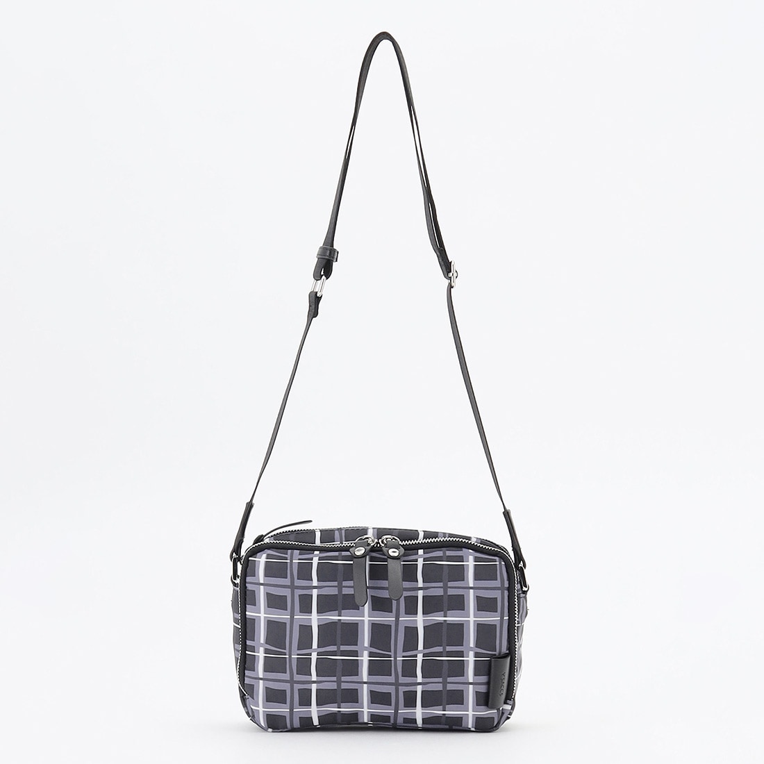 ドローイングチェック撥水ショルダーバッグ