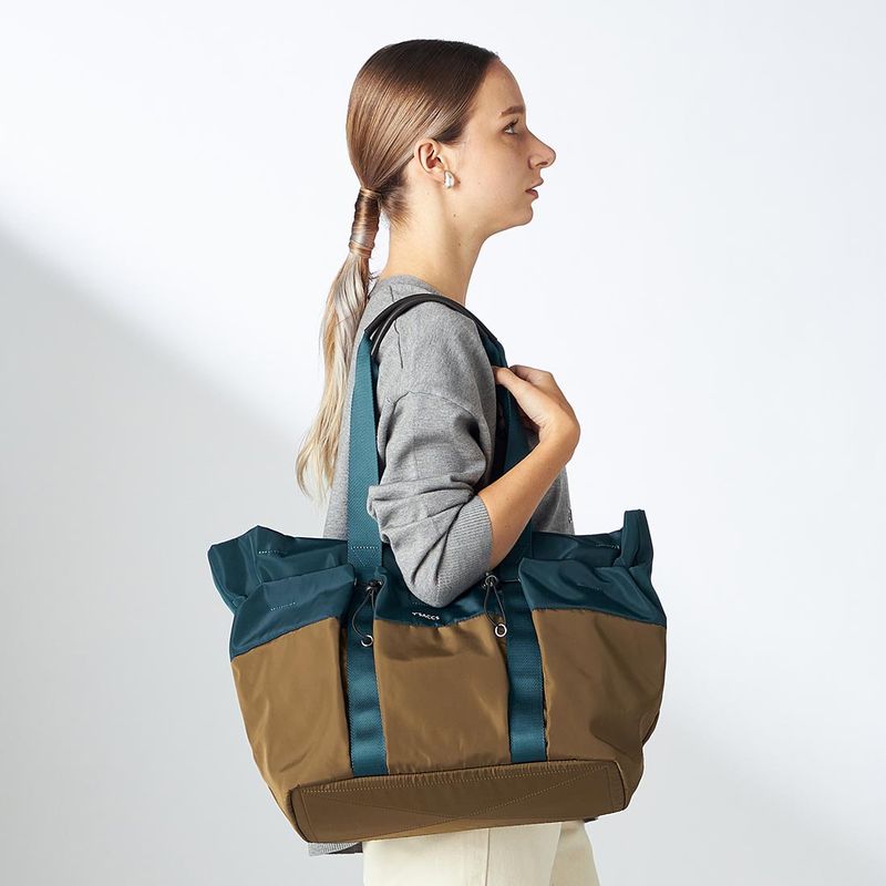 ドローストリング コンビカラービッグトート