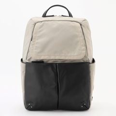 NEWナイロン×レザーコンビシリーズ　前ポケットラージリュックサック